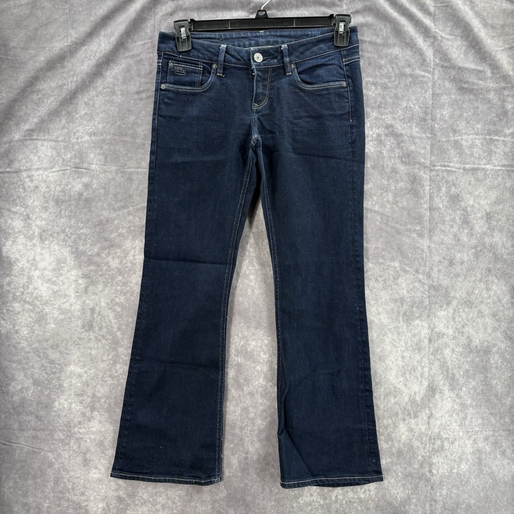 G Star Raw Jeans Womens 26x30 Dark Blue Wash Bootcut Flare Y2K 00s Low Rise